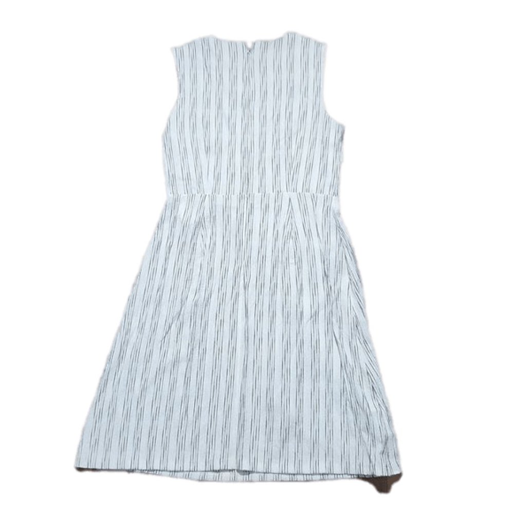 Calvin Klein Black and White Stripe Sleeveless Midi Dress Size 6 Stripes Striped - Picture 2 of 5